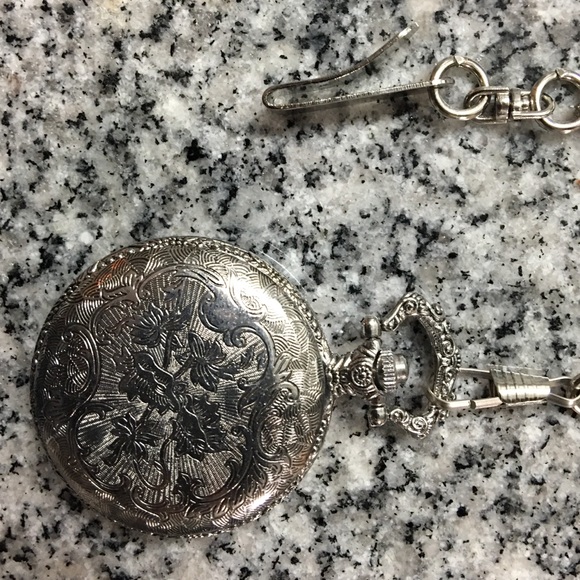 Pocket Watch Gold & Silver w/ Eagle & Stars - Picture 4 of 6